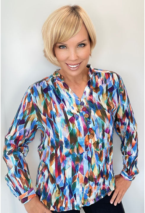 Multi Color  Long Sleeve Top by Ethyl