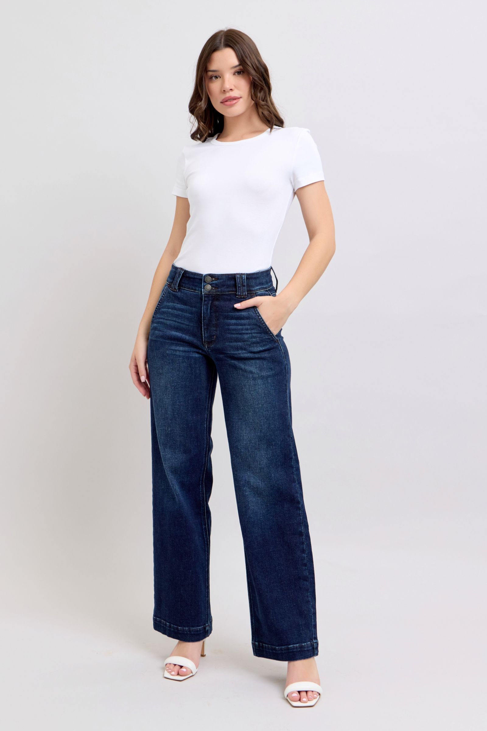 Judy Blue High Waisted Wide Leg Jean