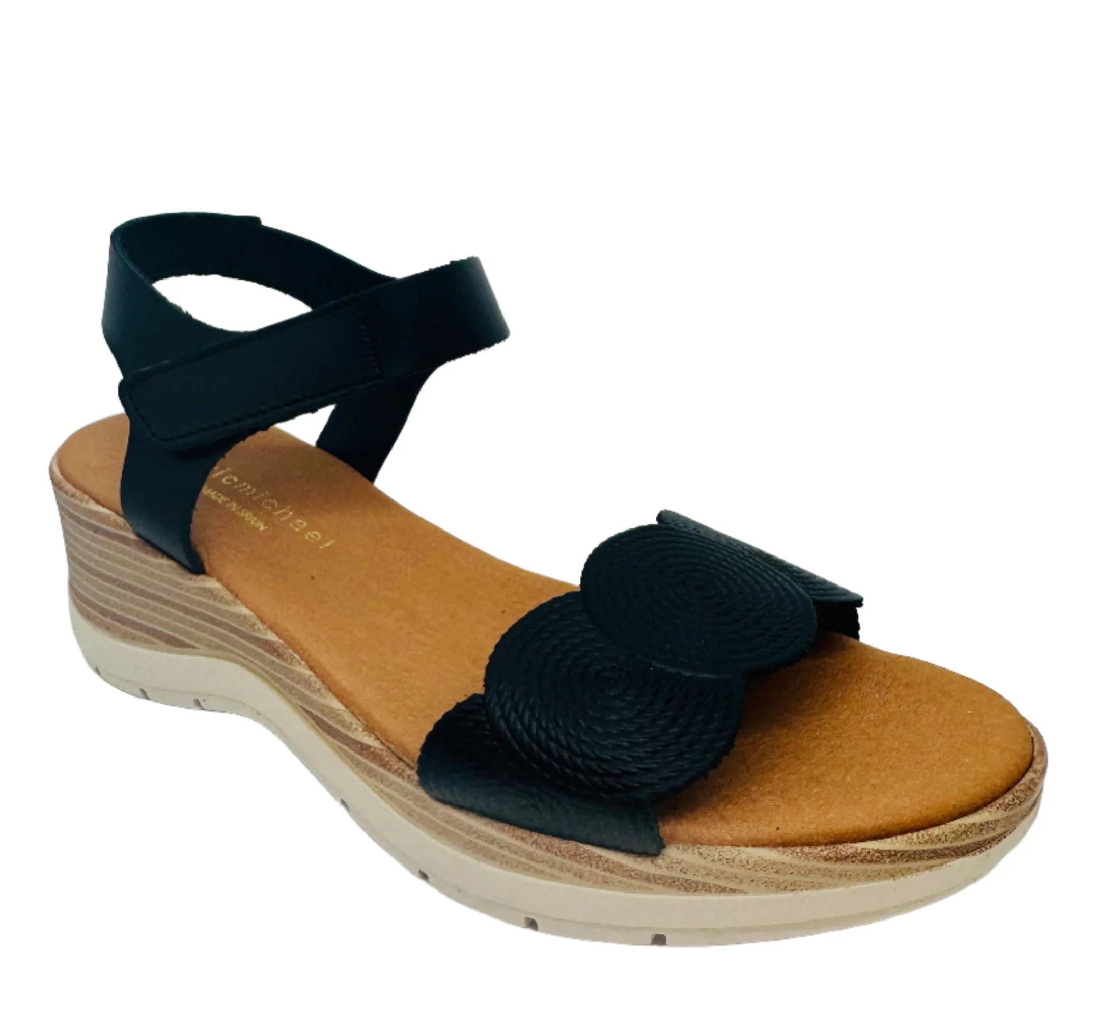 Eric Michael HONEY Black Leather Sandal