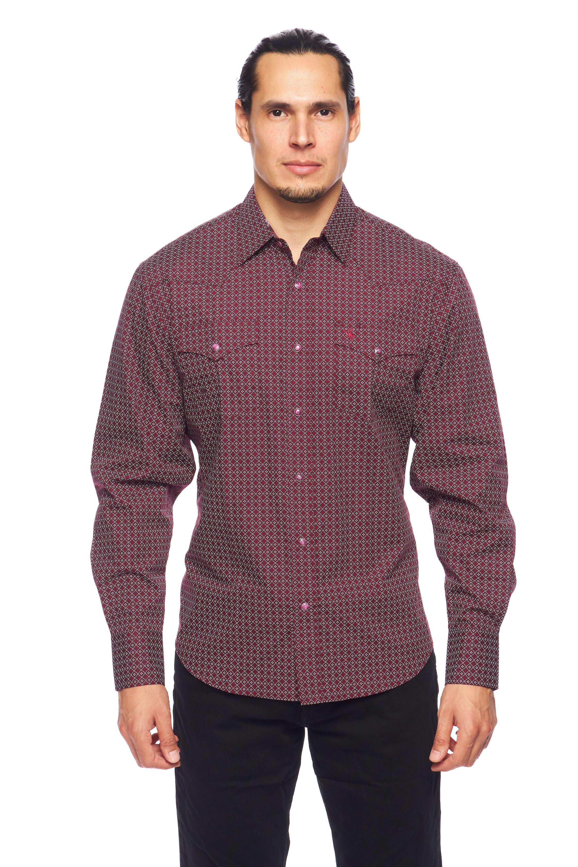 Maroon western store shirt