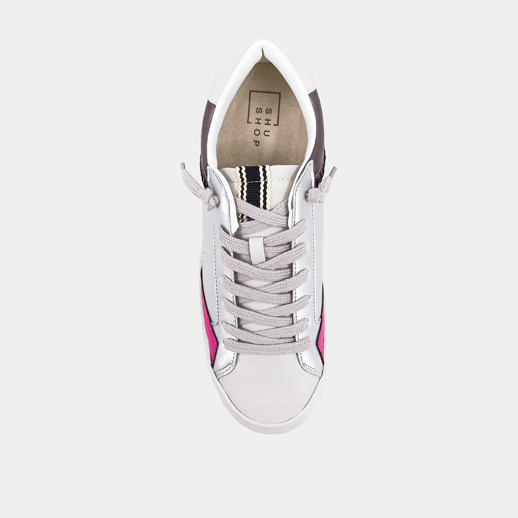 Silver Distressed Ruby Sneaker by ShuShop