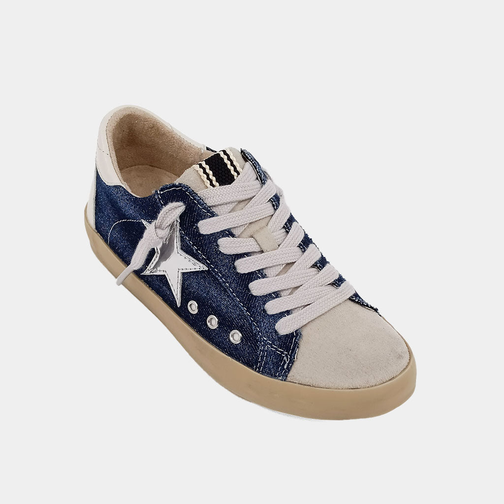 Paula Dark Denim Sneakers by ShuShop