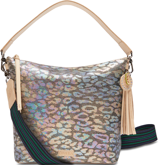Iris Textured-leather Shoulder Bag