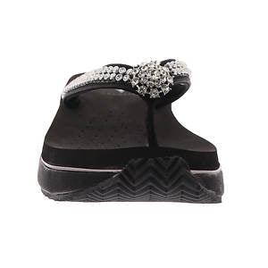 BLACK Volatile Sol Rhinestone Flip Flop